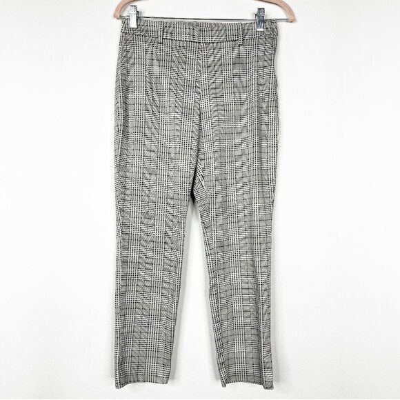 H&M Pants - 2/$30 H&M Straight Leg Plaid Trouser Grey Checked 6P #8968